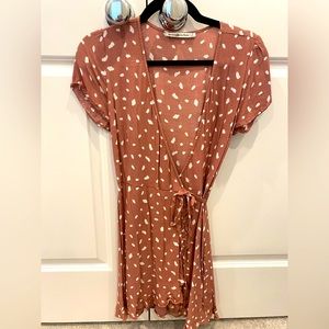 Abercrombie Dusty Pink Wrap Dress - Size Small
